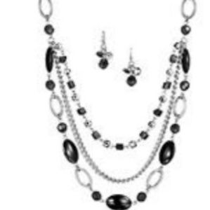 avon onyx jewlery set